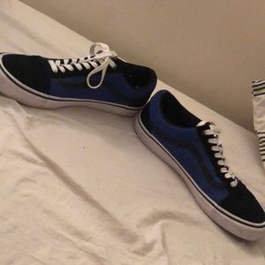 vans old skool pro zorilla blue crocodile skate shoes